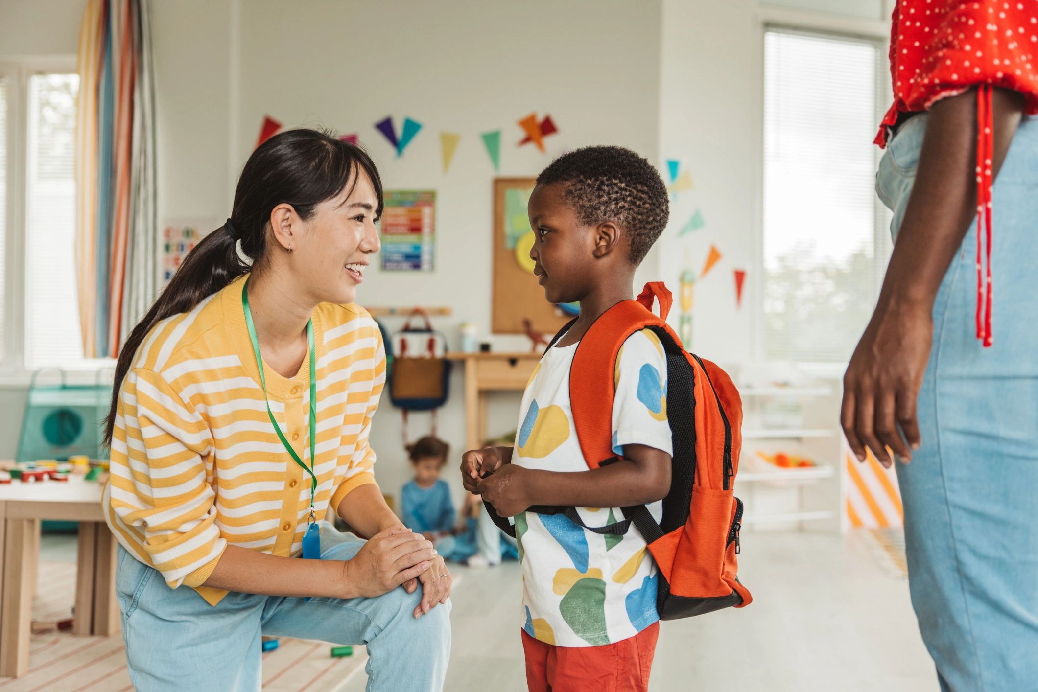 diverse parents and teachers